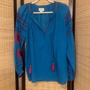 Maeve Bohemian blue top